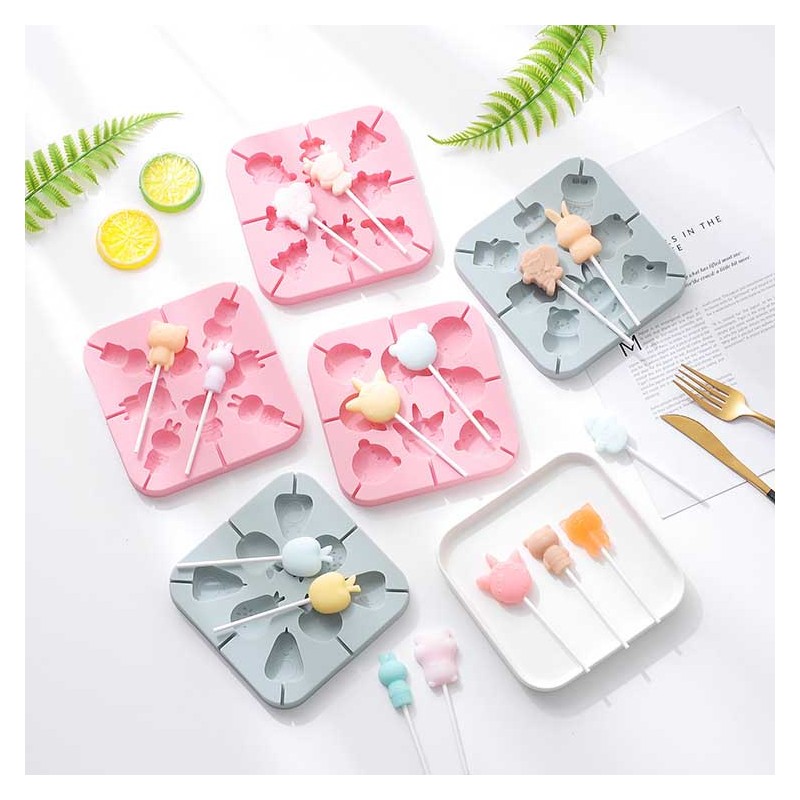 Adorable Animal Shaped Silicone Baking Molds and Popsicle Molds - Durable, High and Low Temperature Resistant