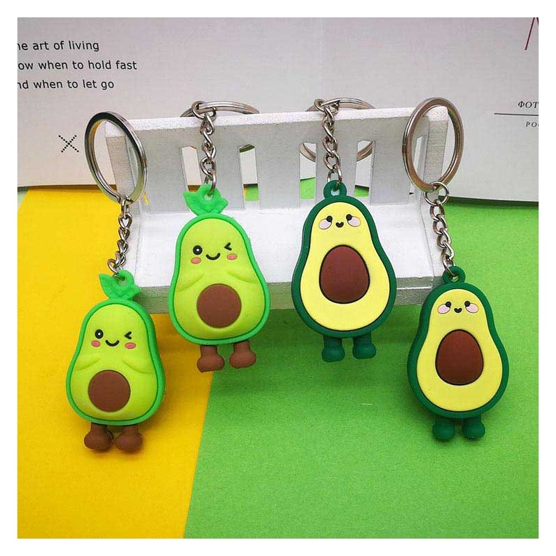 Custom Cute Avocado Keychain Backpack Charm - 3D Figurine Silicone Doll  Manufacturer Factory Wholesale Ready Stock