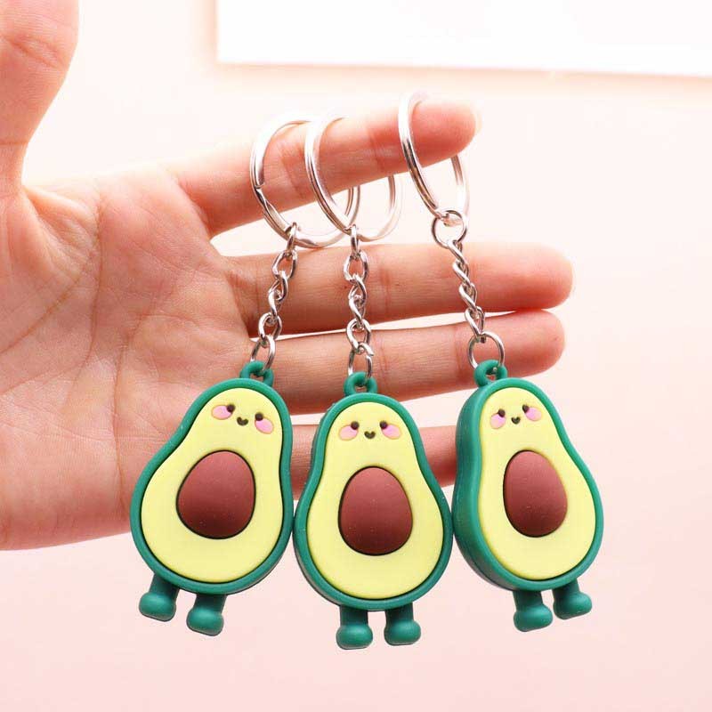 green avocado keychain With round metal buckle  Factory Wholesale Backpack Charm