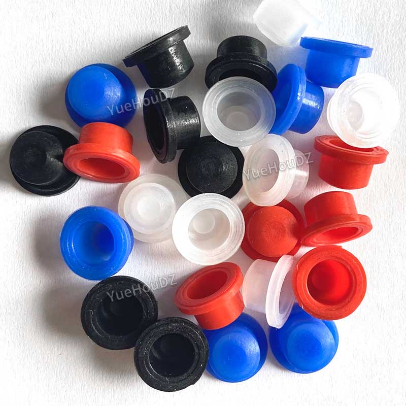 Custom soft round silicone keycaps for individual single-point switch buttons