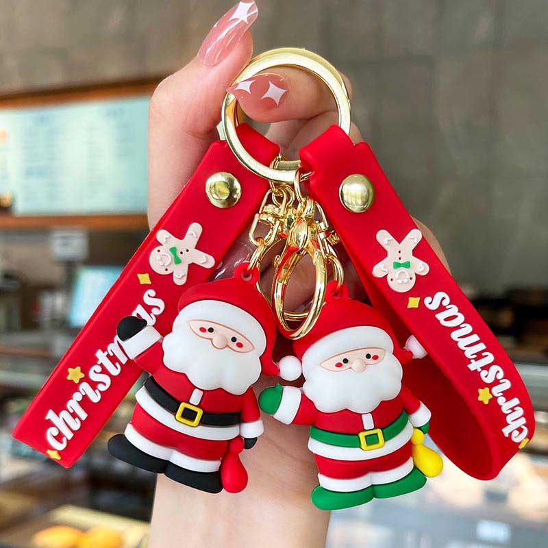 Cute Gingerbread Man, Santa Claus, Snowman, and Christmas Tree Keychain – Adorable Holiday Gift for Anyone