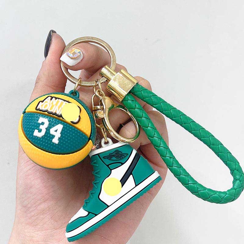 Unique Silicone Basketball Star Keychain with Lanyard - Perfect Gift for Basketball Fans!