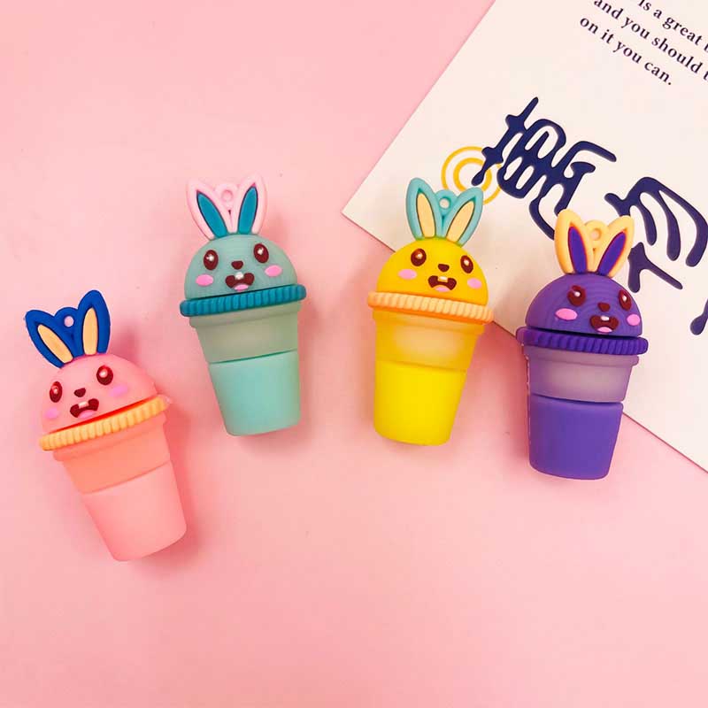 Cute Cartoon Bunny Milk Tea Cup Keychain Pendant - custom manufacturer