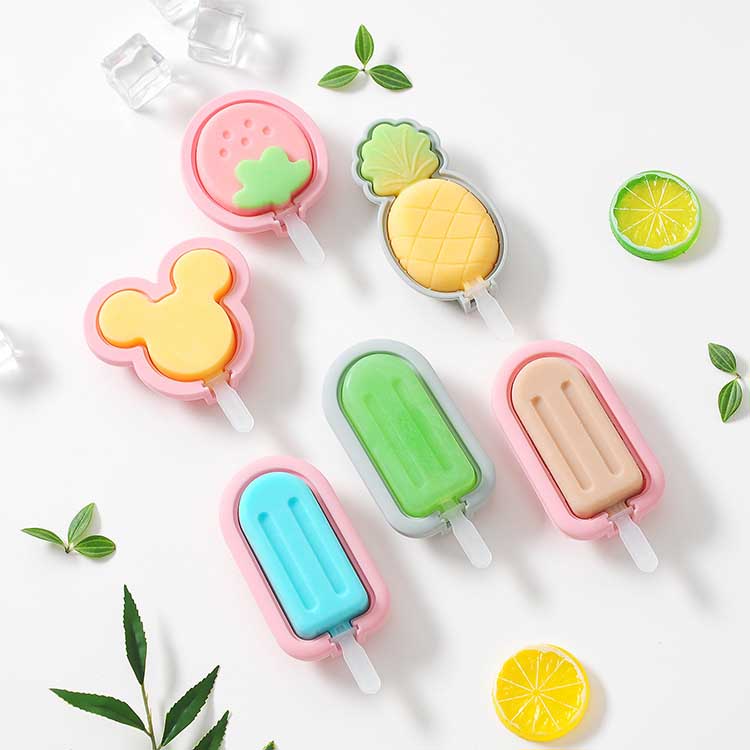 Fun and Creative Ice Pop Molds - Strawberry, Pineapple, Mickey Mouse Shapes - Silicone Popsicle Molds Supplier