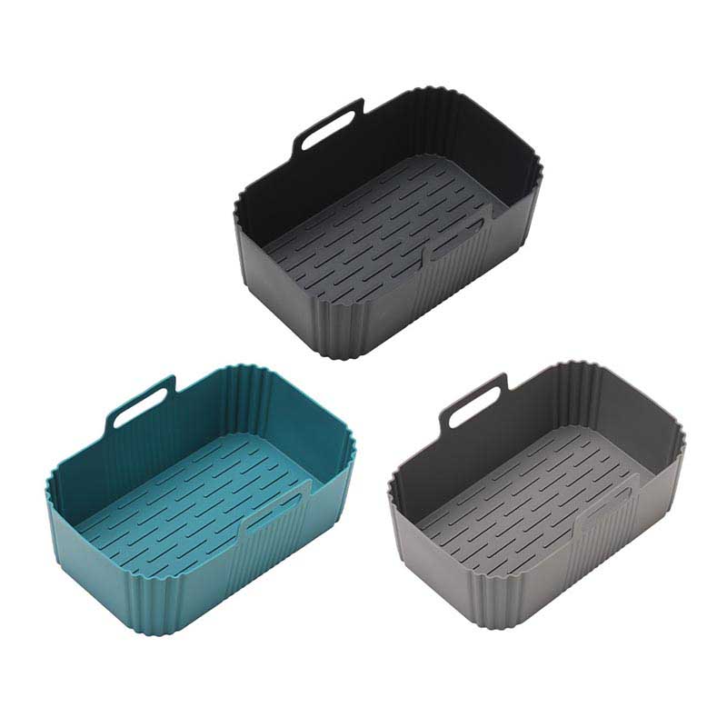 Oil-Proof Wave Pattern Groove Silicone Baking Pan Liner - Ideal for Air Fryers, Microwaves, and Ovens
