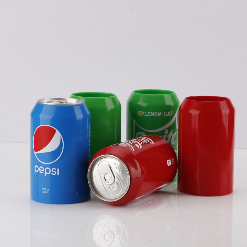 Bottom Hollow Anti-slip Silicone Sleeve for Cola and Sprite Cans, Logo Printable