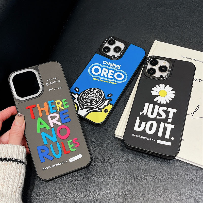 Customized 3D stereo graffiti English silicone phone cover