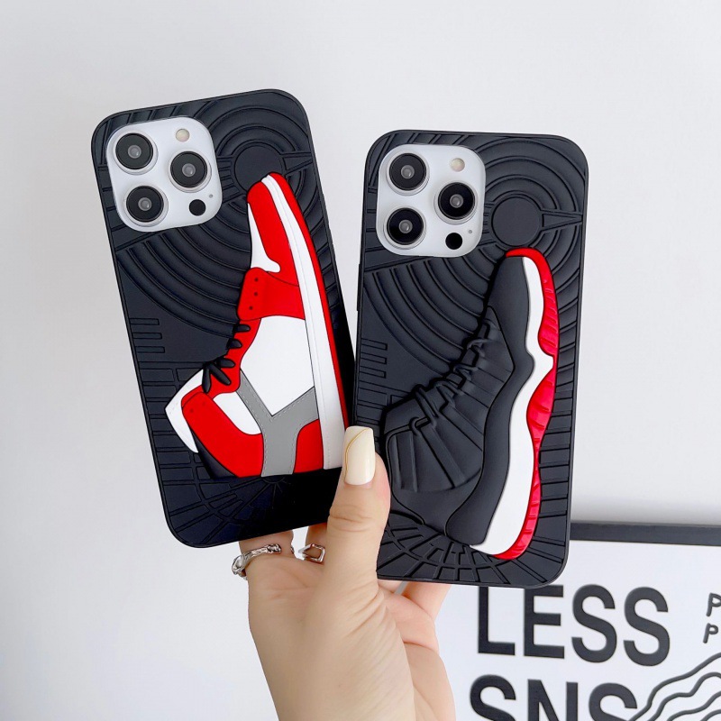 3D stereo sneakers silicon mobile cover customized