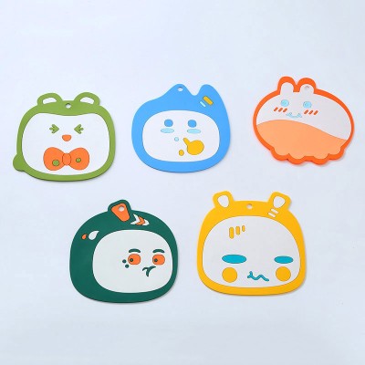 Cute Cartoon Character Silicone Coasters - Food-Grade Eco-Friendly Heat-Resistant Silicone Pads