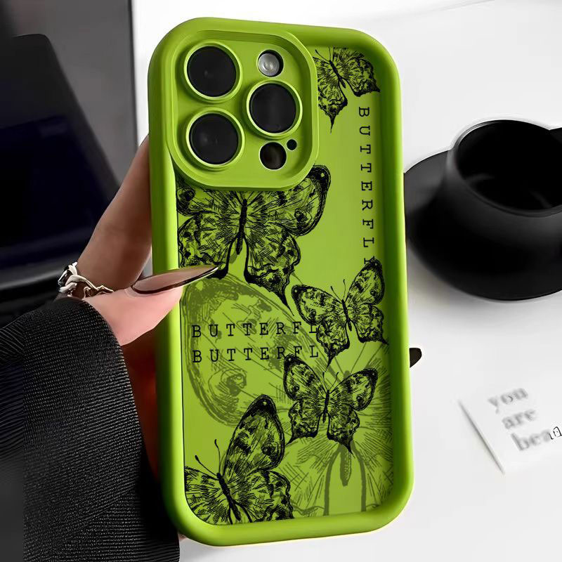 Retro style butterfly phone case Scratch-proof durable phone cover Support regulations