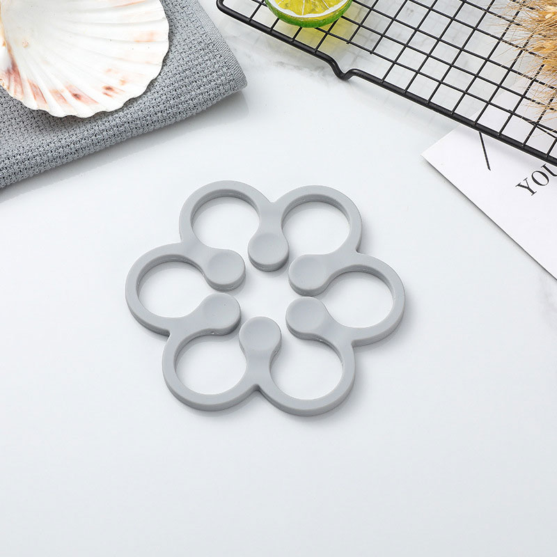 Office Tea Cup Silicone Coasters - Flower Cutout Design, Anti-slip, Heat Resistant, Hot Surface Protection, and High Temperature Tolerance