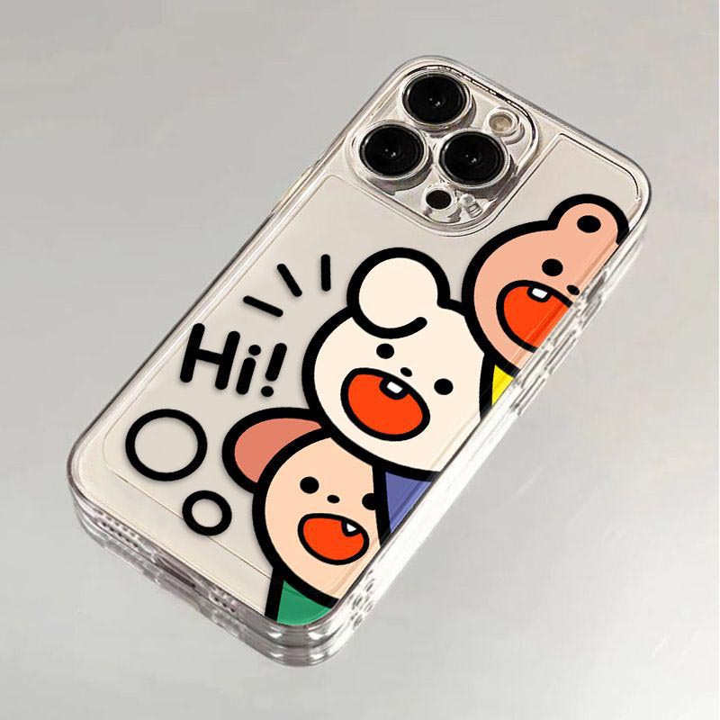 Highly transparent silicone phone case printable cute cartoon pattern silicone phone cover manufacturers