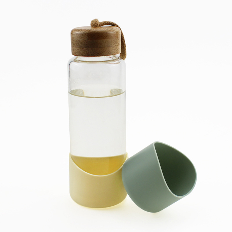 Diameter 6cm 6.5cm 7cm Glass Water Bottle Silicone Sleeve Thermal Insulation Anti-Slip