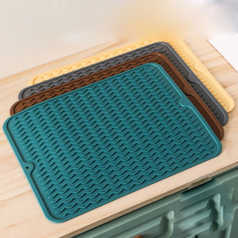 Heightened Silicone Mats with Concave-Convex Texture for Bar Countertops, High Temperature Resistant and Drainage Function