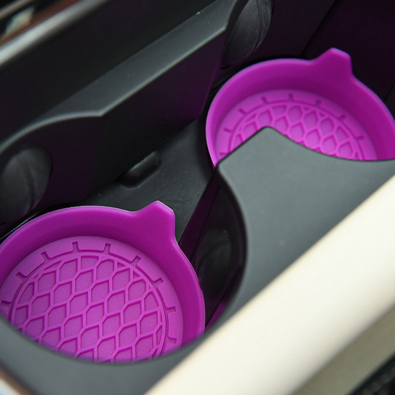 Scratch-Resistant and Collision-Proof Silicone Coasters for Car Cup Holders with Anti-Slip Functionality