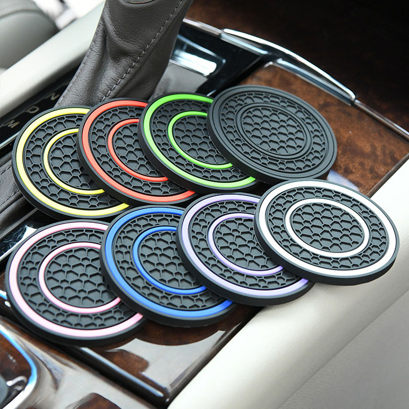 Honeycomb Patterned Silicone Coasters - Anti-Slip Car Silicone Pads