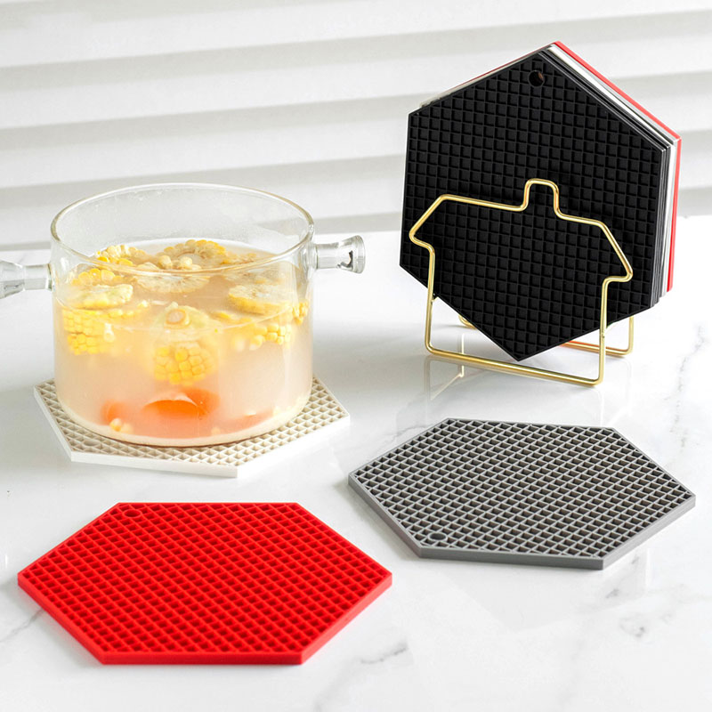 Three Sizes 20/25/30 cm Honeycomb Texture Silicone Mats Bowl and Dish Pads