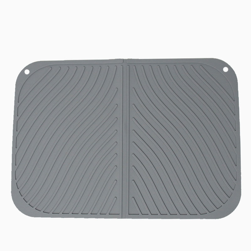Foldable Kitchen Tableware Drainage Pad Silicone Mats High-Temperature Resistant Anti-Slip