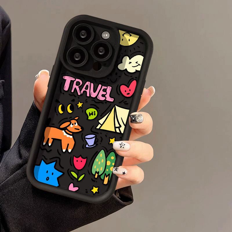 Cute cartoon picture cover phone case supports customized pattern phone cover