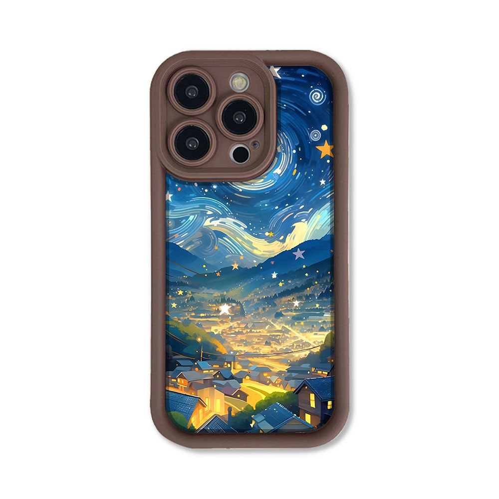 Colorful oil painting cover phone case Full body wrap protection phone cover can be customized patterns