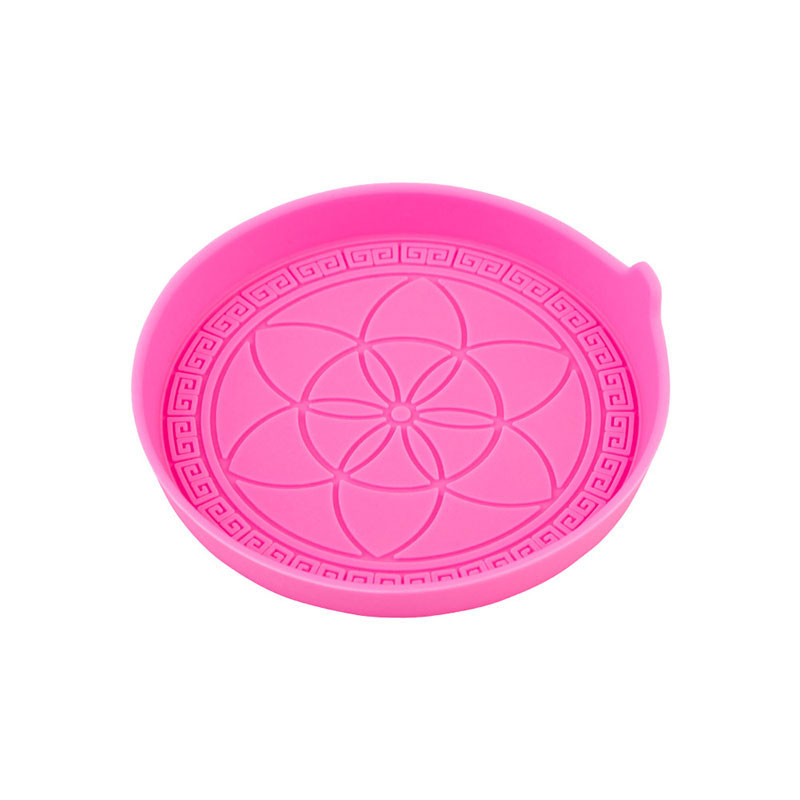 Patterned Water Cup Silicone Coasters: Durable, Anti-Slip, Circular Car Cupholders