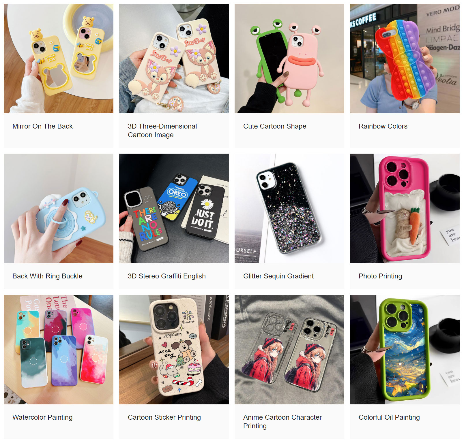 Silicone Phone Case Surface Decoration