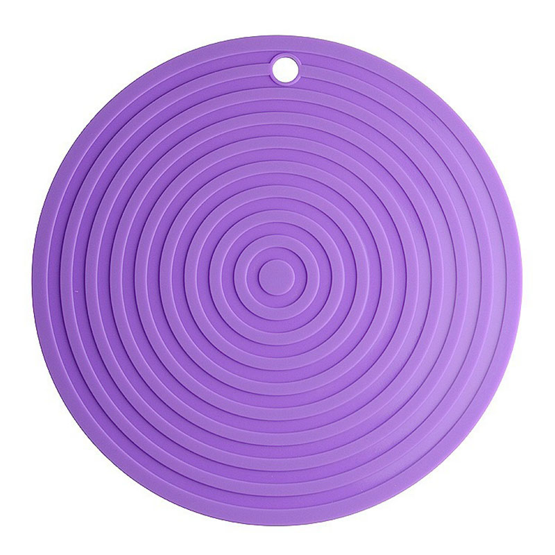 Circular Concave-Convex Pattern Heat Insulation Silicone Mats for Casseroles with Diameters of 18/24/30 CM
