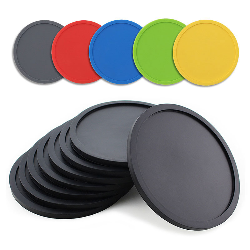 10cm Round Coffee Cup Mat with Anti-Slip and Heat-Resistant Silicone Coasters Wholesale