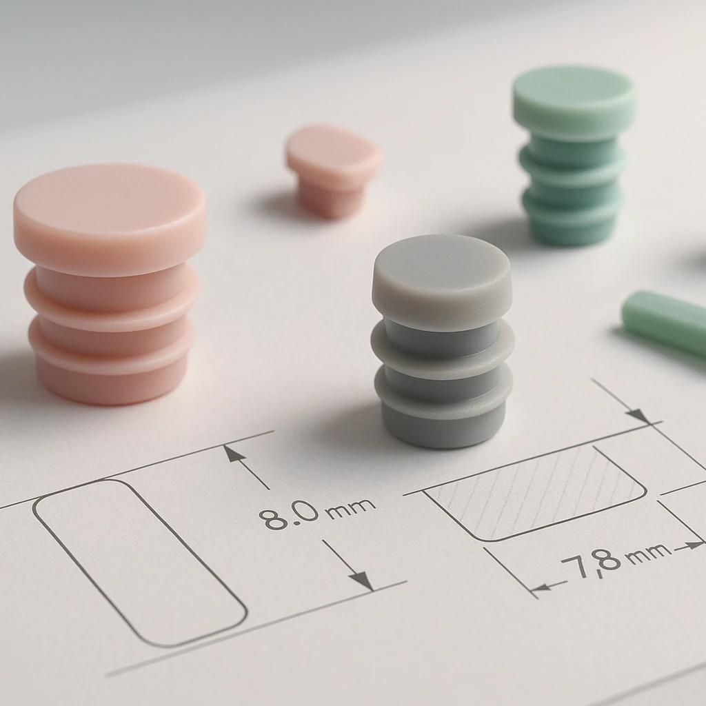 silicone plug shrinkage guide with common parameters and design reference