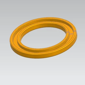 Concave Cross Section Silicone Sealing Ring Full View