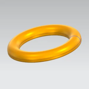 D Shaped Cross Section Silicone Sealing Ring Full View