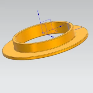 L Shaped Cross Section Silicone Sealing Ring Full View