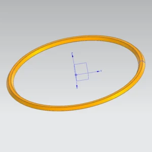 Trapezoidal Cross Section Silicone Sealing Ring Full View