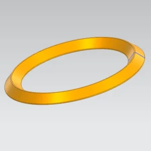 Triangular Cross Section Silicone Sealing Ring Full View