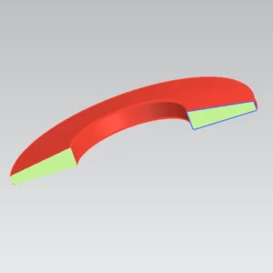 Wedge Shaped Cross Section Silicone Sealing Ring Cross Section View