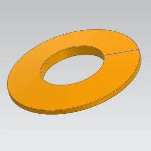 Wedge Shaped Cross Section Silicone Sealing Ring Full View