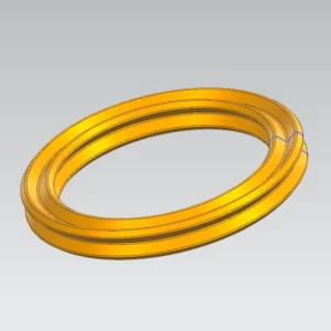 X Shaped Quad Ring Cross Section Silicone Sealing Ring Full View