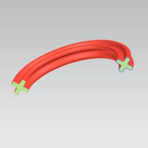 X-Ring / Quad-Ring Silikon-Dichtungsring – Querschnittsansicht