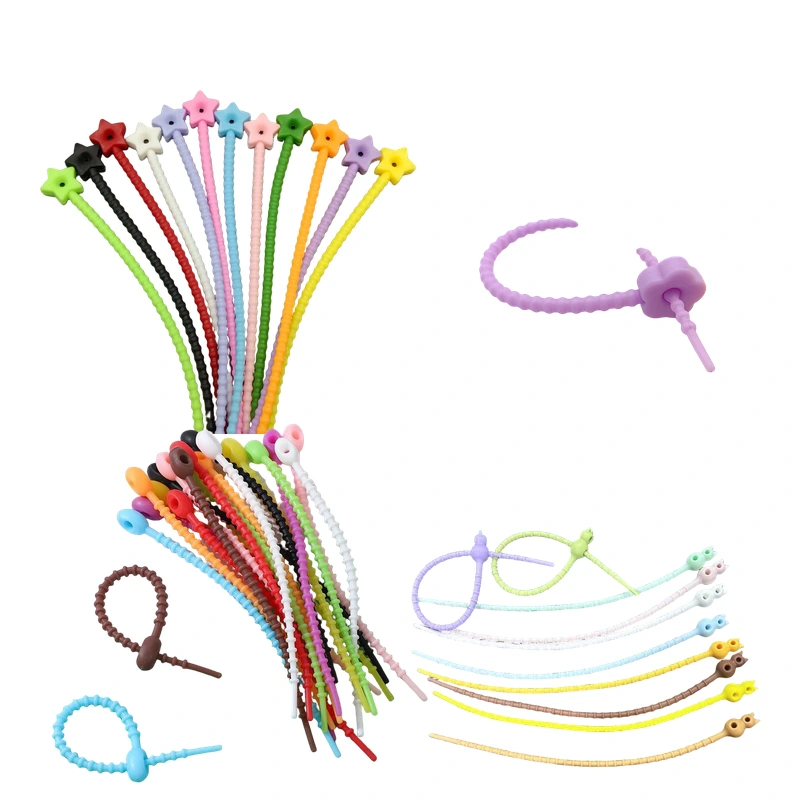 Custom Silicone Cable Ties for Cable Management and DIY Lanyards